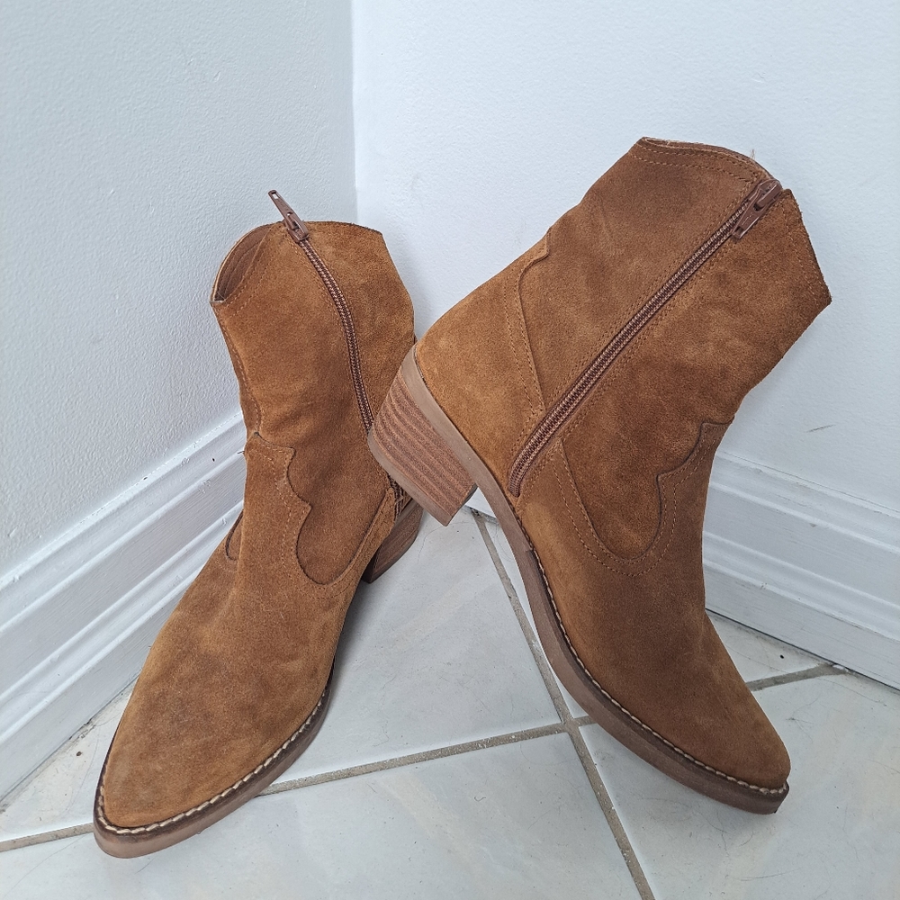 Santiag style suede boots (made in Spain)